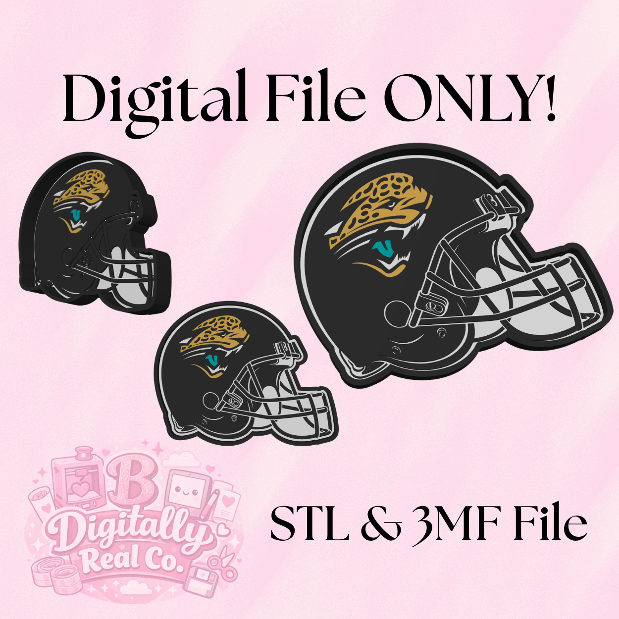 Jacksonville Jaguars Trinket Tray – STL & 3MF Digital File | Jewelry Tray | 3D Print File | Football Fan Decor