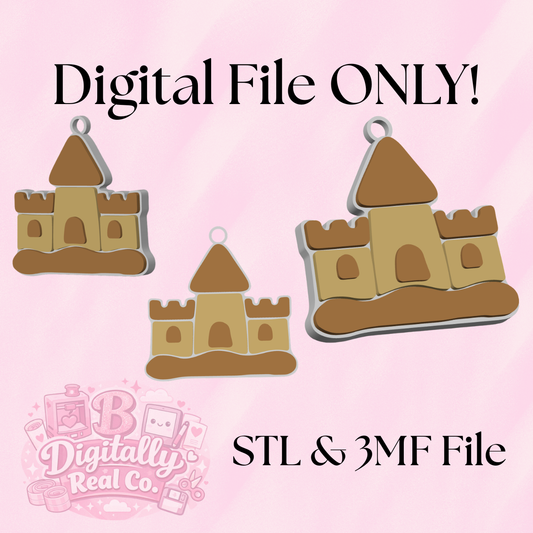 Sandcastle NFC Tag Keychain – Digital File (STL & 3MF)