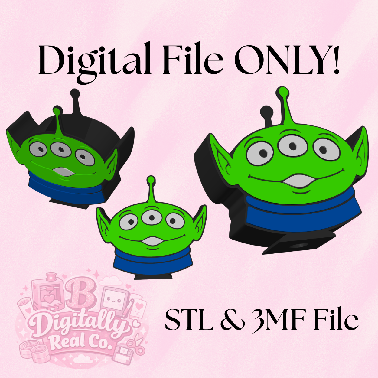 Alien Soap Holder STL & 3MF File | Space Toy Soap Dish | Kids Bathroom Decor | 3D Print File | STL & 3MF Included | Digital Download