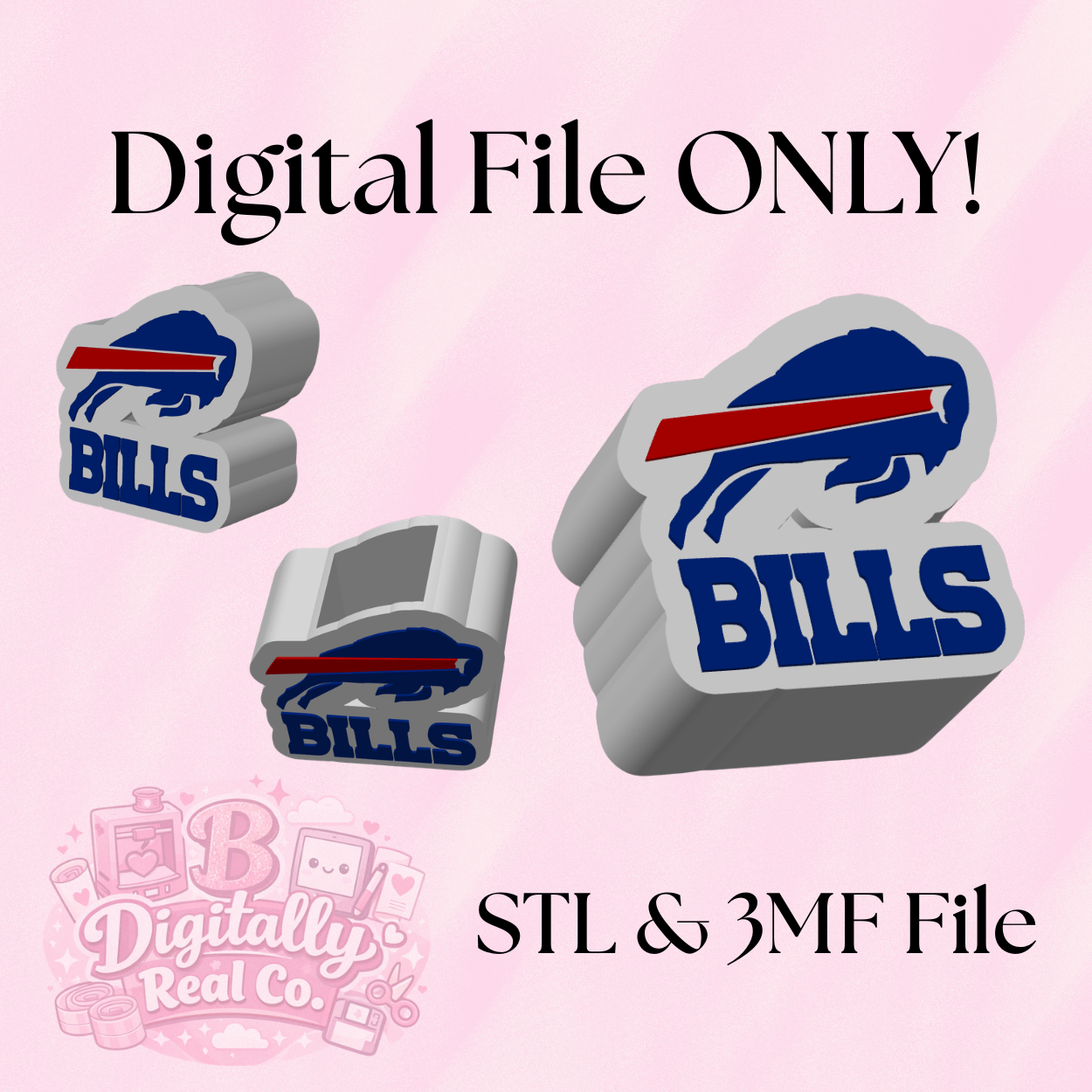 Buffalo Bills Pen Holder – 3D Print Digital File | Desk Organizer | STL & 3MF | Football Fan Desk Decor