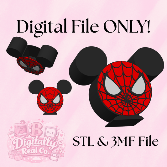 Spiderman Inspired Pen Holder – STL & 3MF Digital File | Mouse Ear Desk Organizer | Superhero Office Decor | 3D Print File ONLY