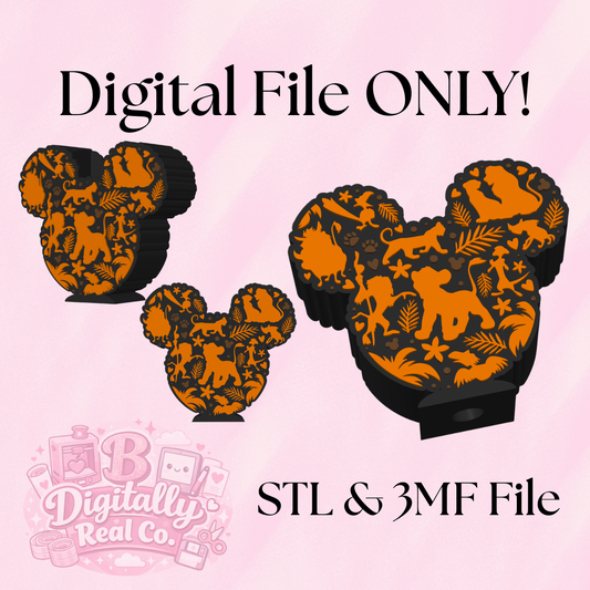 Lion King Soap Holder STL File | Safari Mouse Ear Soap Holder | Bath & Body Works Soap Holder 3D Print | Lion King Bathroom Decor | Digital STL 3MF File