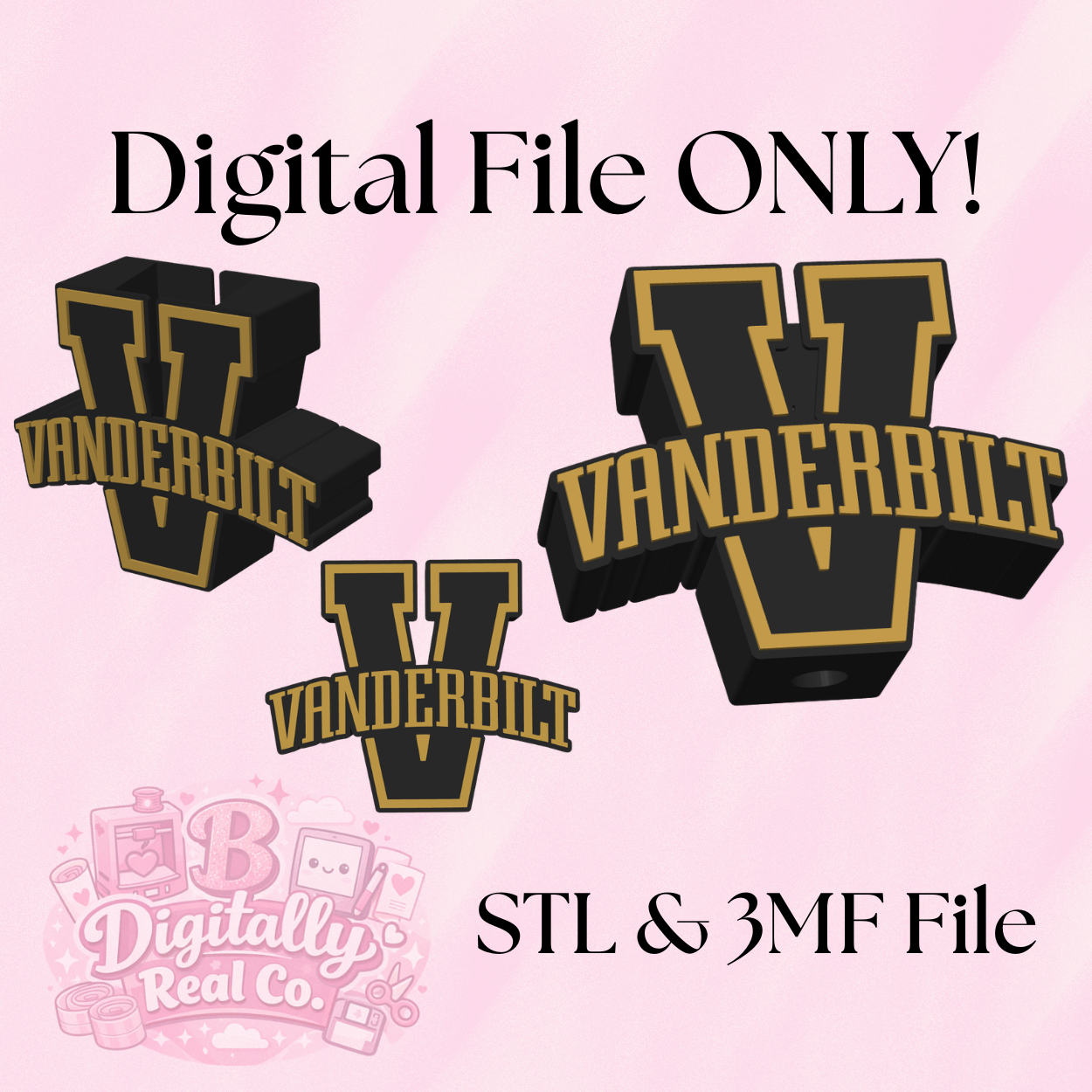 Vanderbilt Soap Holder STL & 3MF File | Bathroom Decor | College Fan Gift | 3D Print File | Digital Download ONLY (Copy)