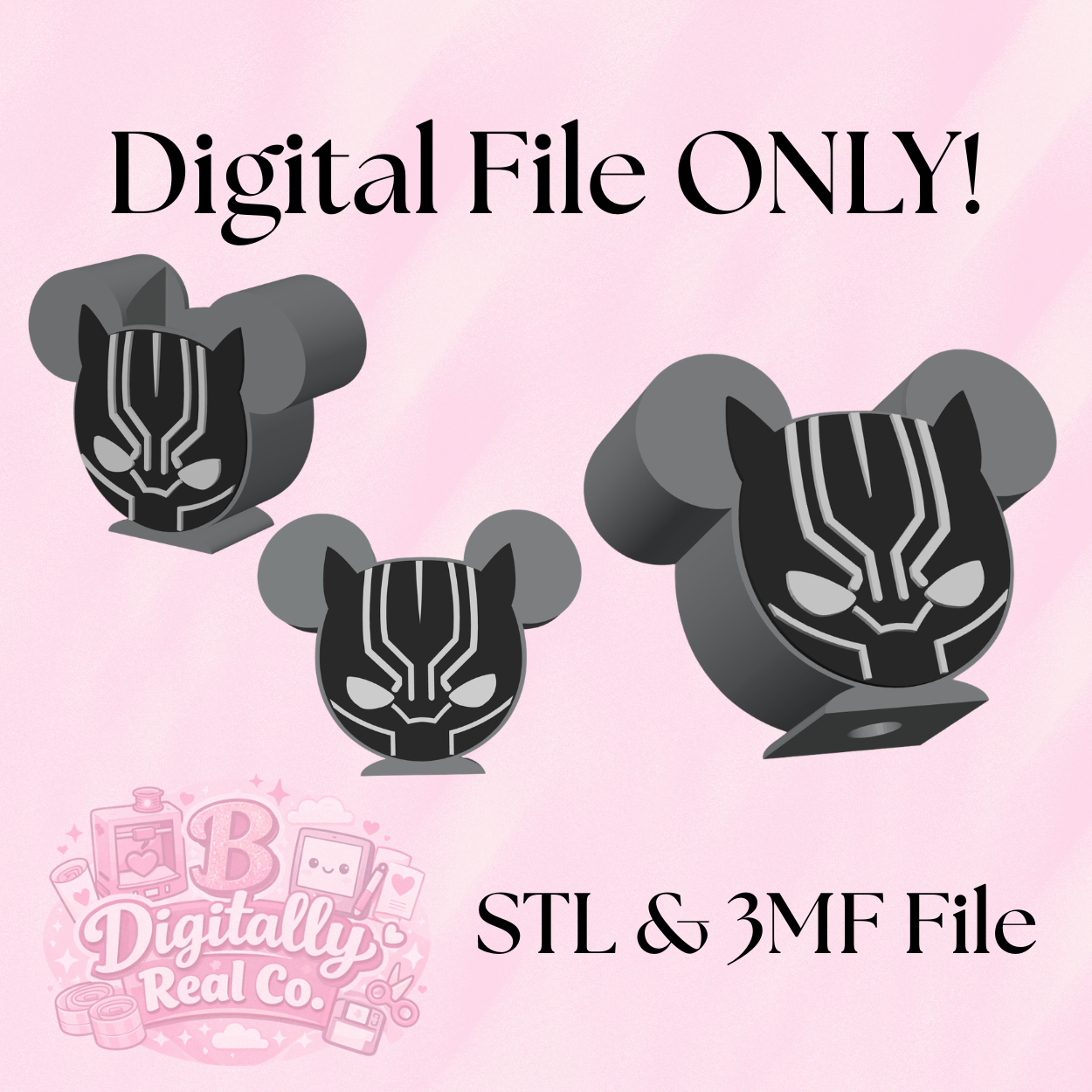 Superhero Inspired Soap Holder – STL & 3MF Digital File | Panther Mask Bathroom Decor | 3D Print File ONLY