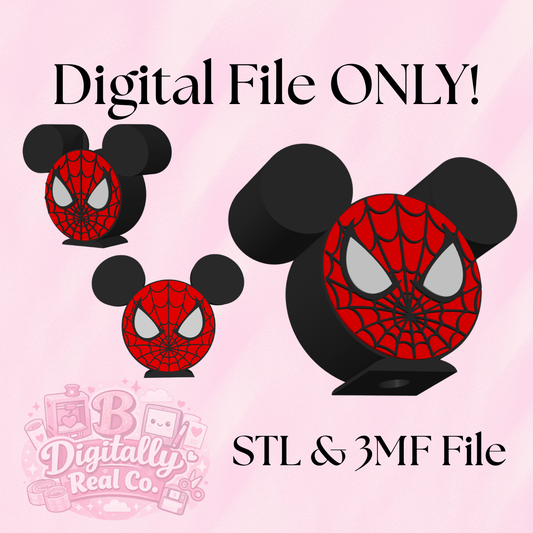 Spiderman Inspired Soap Holder – STL & 3MF Digital File | Superhero Bathroom Decor | Mouse Ear Soap Stand | 3D Print File ONLY