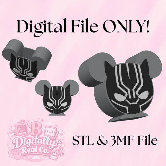 Superhero Inspired Pen Holder – STL & 3MF Digital File | Panther Mask Desk Organizer | 3D Print File ONLY