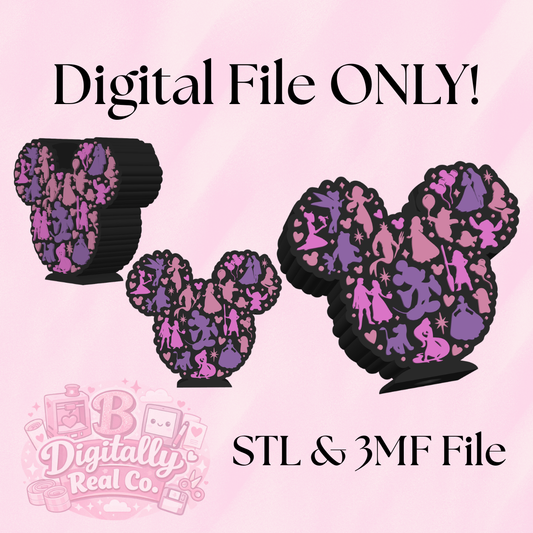 Princess Character Inspired Soap Holder – Digital STL & 3MF File – 3D Print Bathroom Decor – Magical Silhouette Soap Stand – Digital Download ONLY