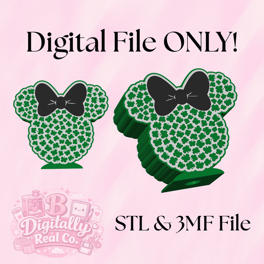 Clover Mouse Soap Holder Digital File | St. Patrick’s Day Bathroom Decor | STL & 3MF Download | 3D Print Soap Stand