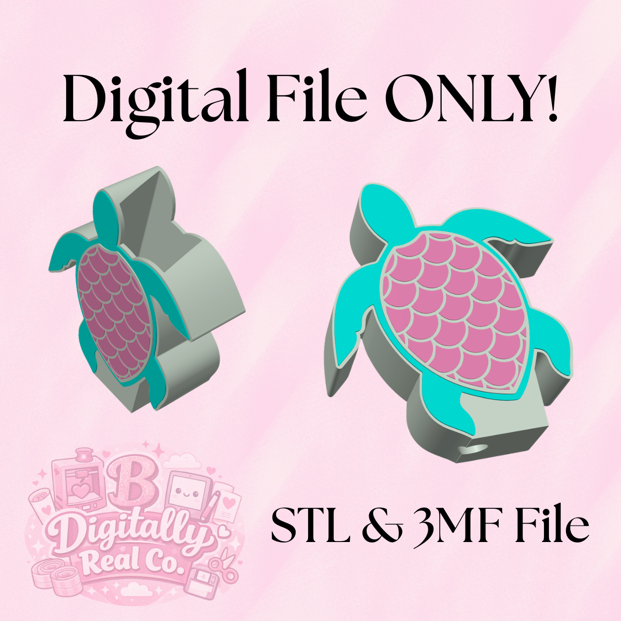 Sea Turtle Soap Holder | STL & 3MF File | 3D Print Digital Download | Coastal Bathroom Decor | Commercial License Included