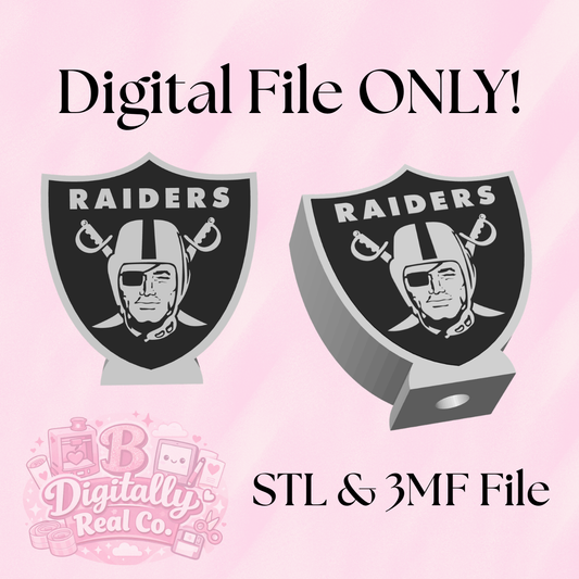 Raiders Soap Holder Digital File | Football Bathroom Decor | STL & 3MF Download | 3D Print Soap Stand | Fan Gift