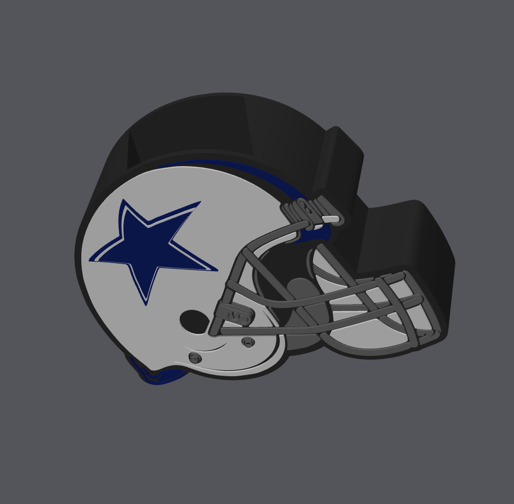 Cowboys Helmet Soap Holder – 3D Print STL & 3MF Files (Digital Download)