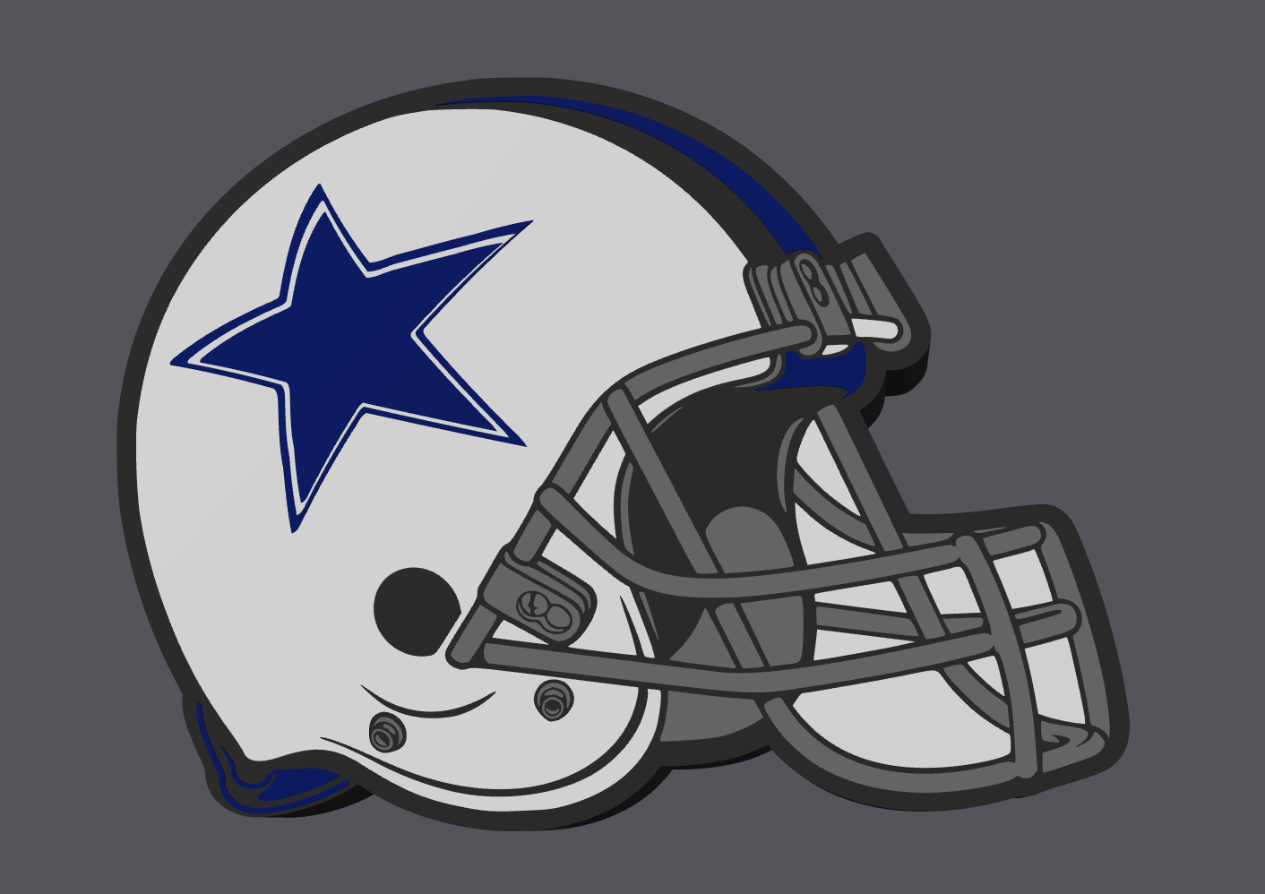 Cowboys Helmet Soap Holder – 3D Print STL & 3MF Files (Digital Download)