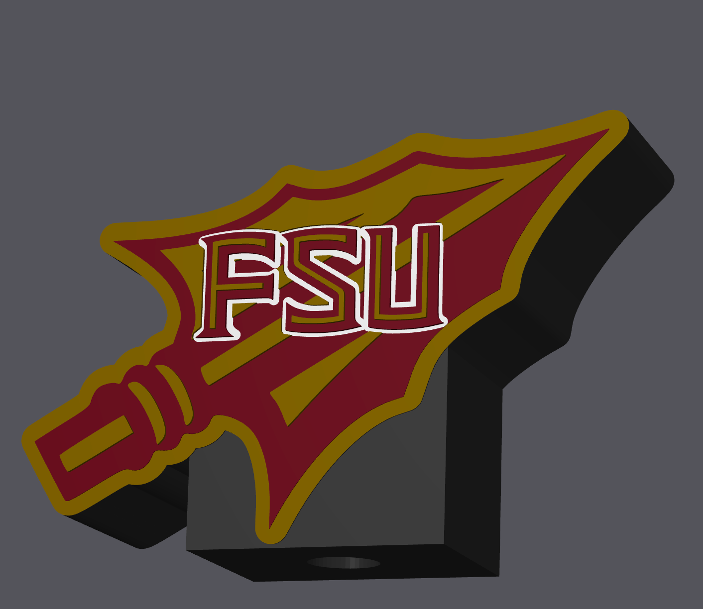 FSU Soap Holder 3D Print File | Florida State Soap Holder – College Football Decor (STL & 3MF Files)