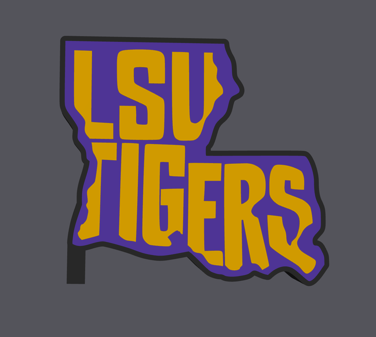 LSU Tigers Soap Holder – Digital File ONLY – STL & 3MF Included – 3D Print File Download
