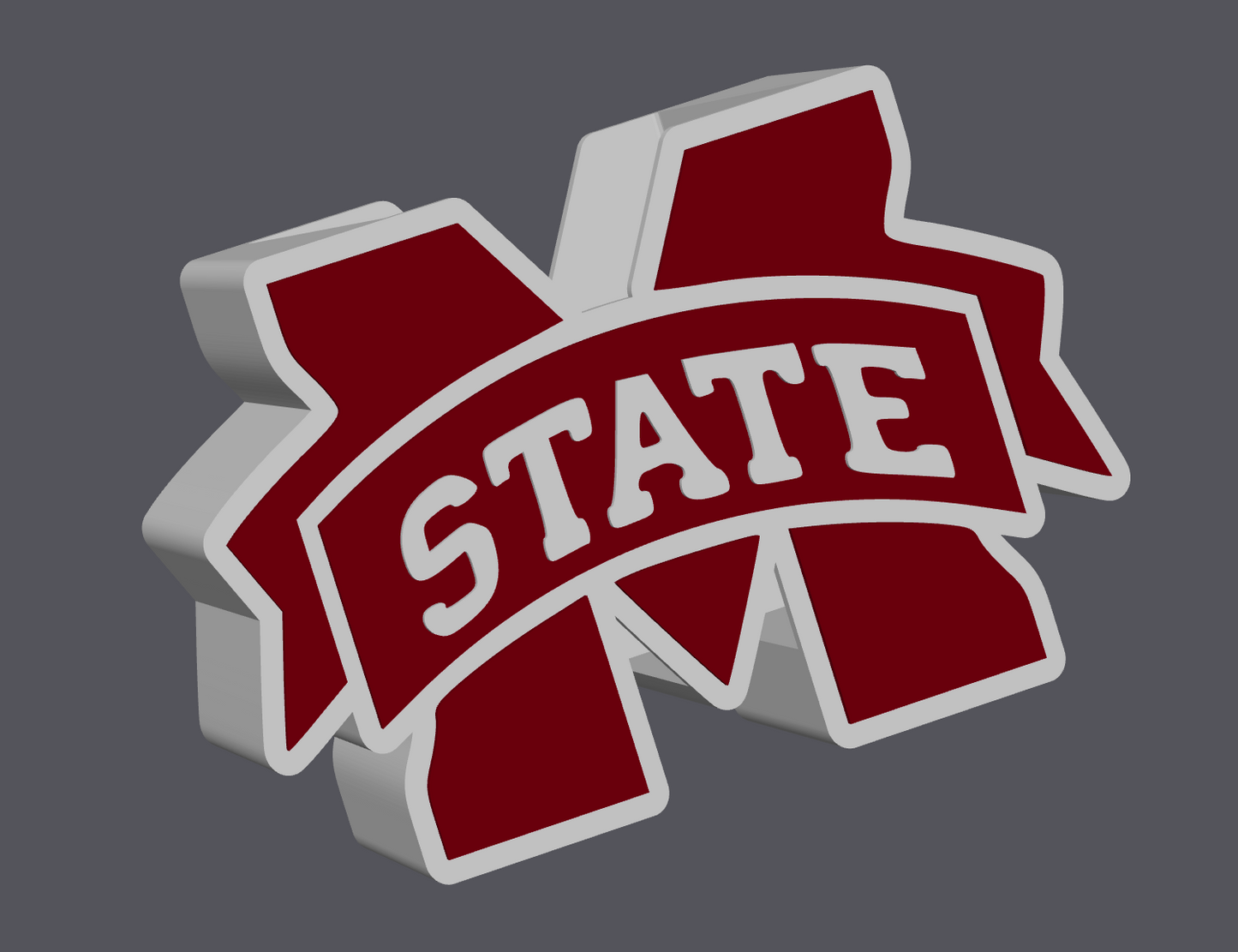 Mississippi State Soap Holder STL | MS State Bathroom Decor | 3D Print Soap Stand | College Bathroom Organizer | STL & 3MF Digital Download