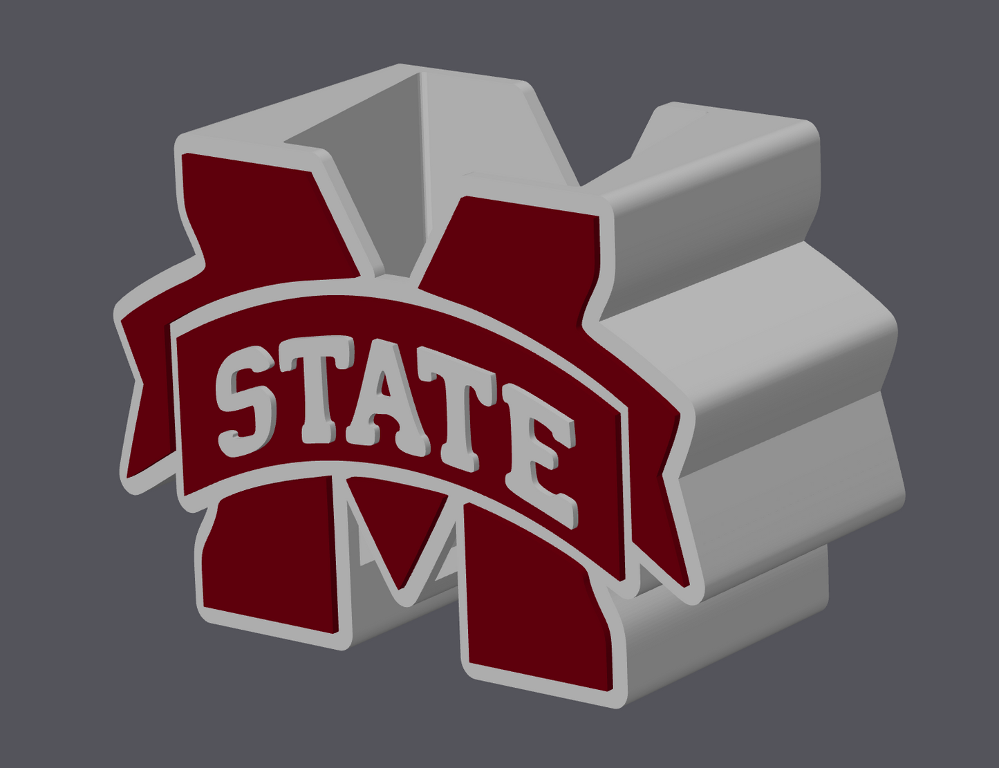 Mississippi State Soap Holder STL | MS State Bathroom Decor | 3D Print Soap Stand | College Bathroom Organizer | STL & 3MF Digital Download