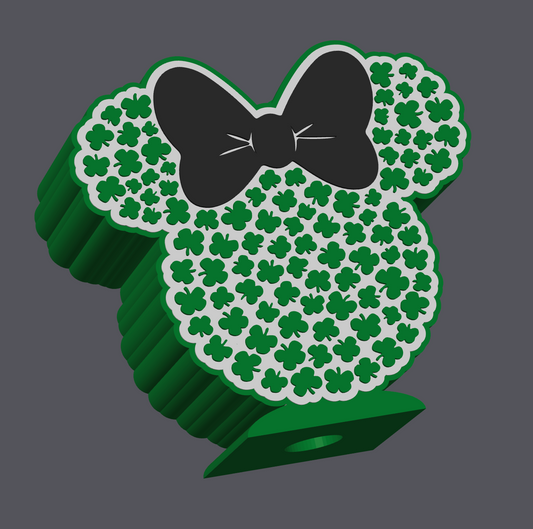 Clover Mouse Soap Holder Digital File | St. Patrick’s Day Bathroom Decor | STL & 3MF Download | 3D Print Soap Stand