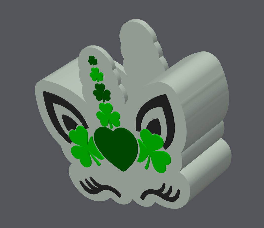 St. Patrick’s Day Unicorn Soap Holder | STL & 3MF File | 3D Print Digital Download | Lucky Bathroom Decor | Shamrock Unicorn