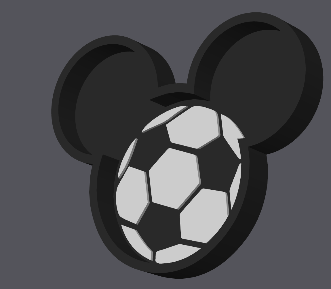 Soccer Mouse Inspired Trinket Tray | 3D Print Digital File | STL & 3MF Included | Sports Catchall Dish | Game Day Decor