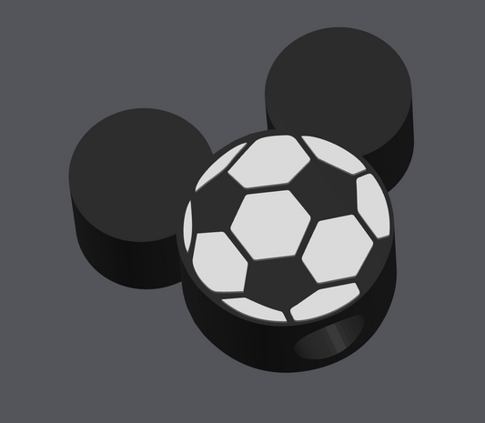 Soccer Mouse Inspired Straw Topper | 3D Print Digital File | Regular & Stanley Size Included | STL & 3MF | Sports Cup Charm