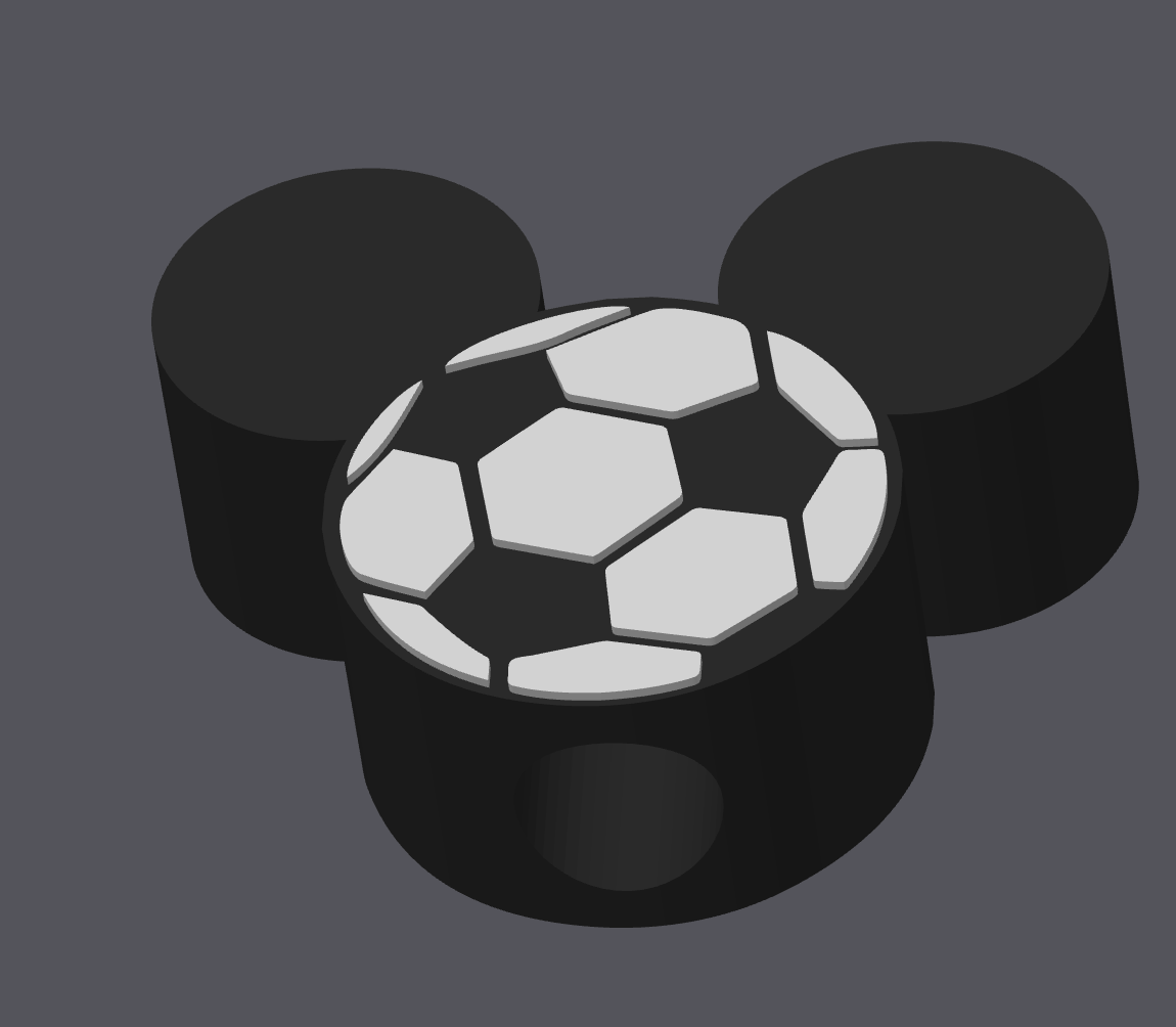Soccer Mouse Inspired Straw Topper | 3D Print Digital File | Regular & Stanley Size Included | STL & 3MF | Sports Cup Charm