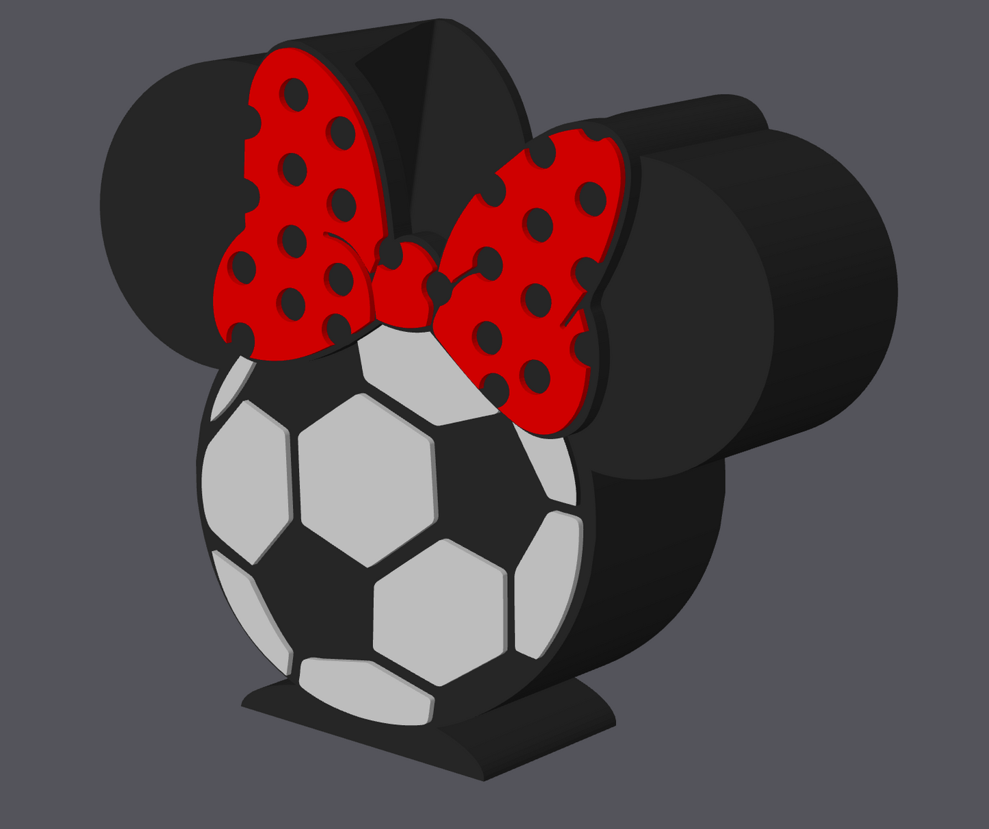 Soccer Girl Mouse Inspired Soap Holder | 3D Print Digital File | STL & 3MF Included | Sports Bathroom Decor | Bath & Body Works Holder