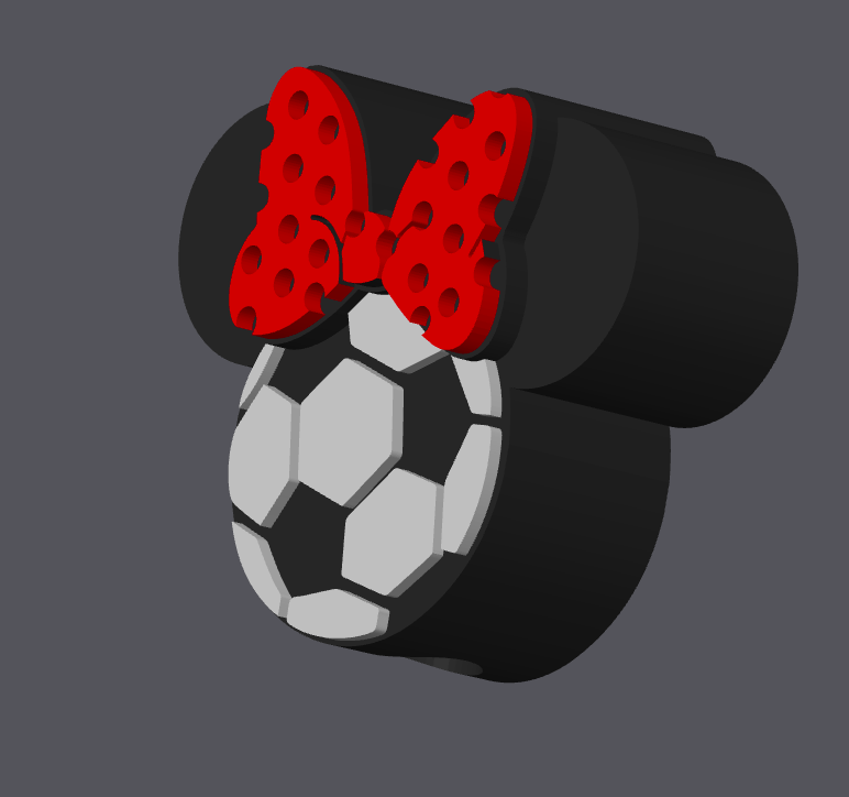 Soccer Girl Mouse Inspired Straw Topper | 3D Print Digital File | 8mm & 10mm Included | STL & 3MF | Sports Cup Charm