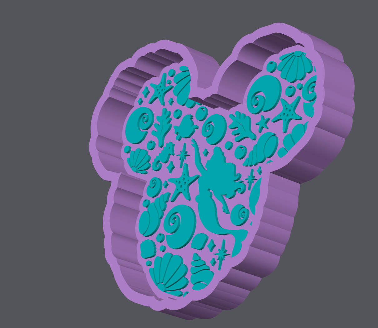 Mermaid Princess Trinket Tray – Digital Download – STL & 3MF Files – 3D Print Jewelry Dish – Under the Sea Decor