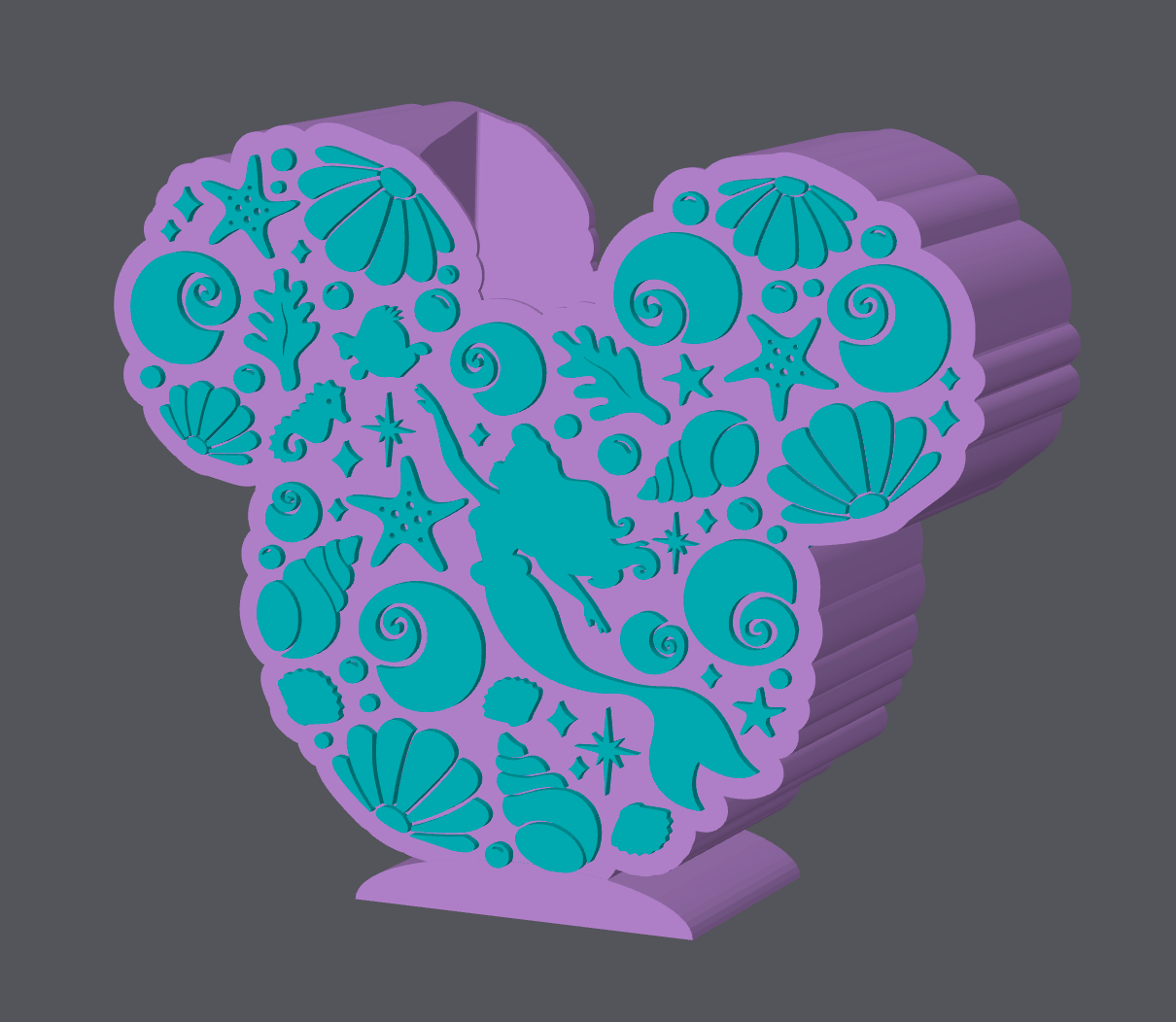 Mermaid Princess Soap Holder – Digital Download – STL & 3MF Files – 3D Print Bath & Body Works Holder – Under the Sea Bathroom Decor