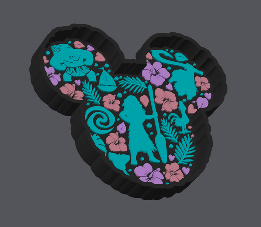Island Princess Inspired Trinket Tray – Digital Download – STL & 3MF Files – 3D Print Jewelry Dish – Tropical Vanity Decor