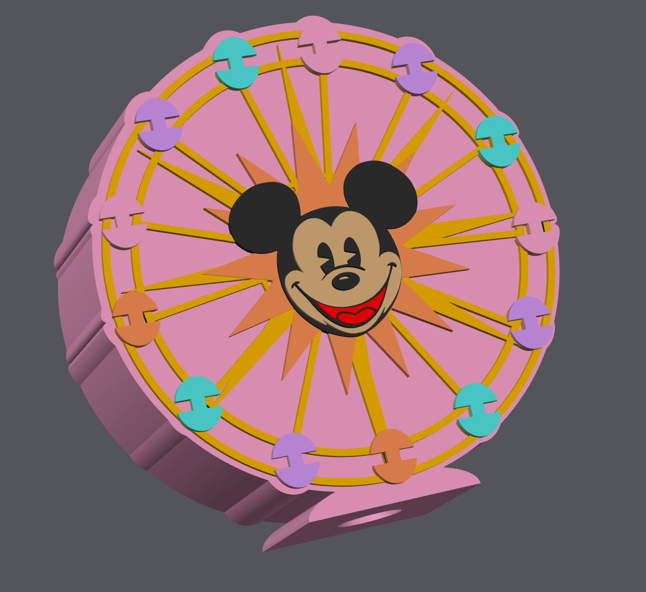 Disneyland Inspired Ferris Wheel Soap Holder – Digital File | STL & 3MF | 3D Print Soap Holder | Theme Park Bathroom Decor