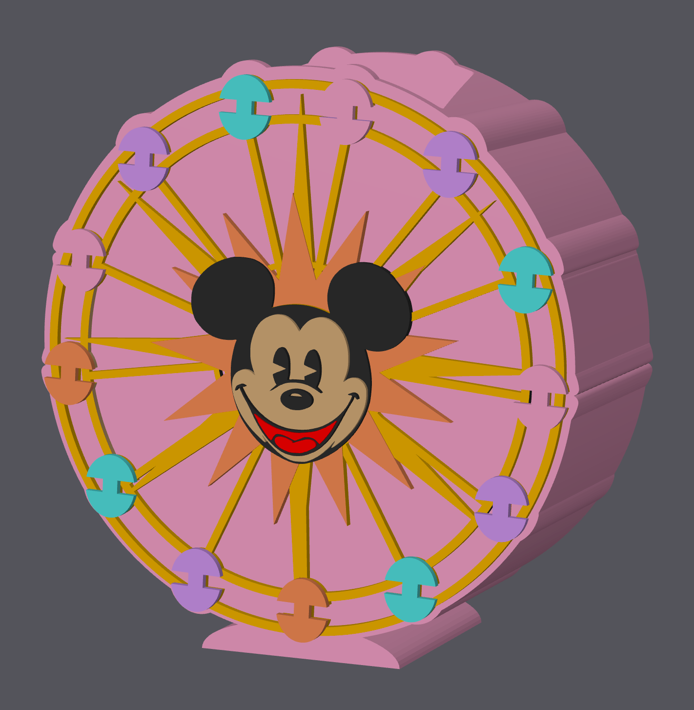 Disneyland Inspired Ferris Wheel Soap Holder – Digital File | STL & 3MF | 3D Print Soap Holder | Theme Park Bathroom Decor