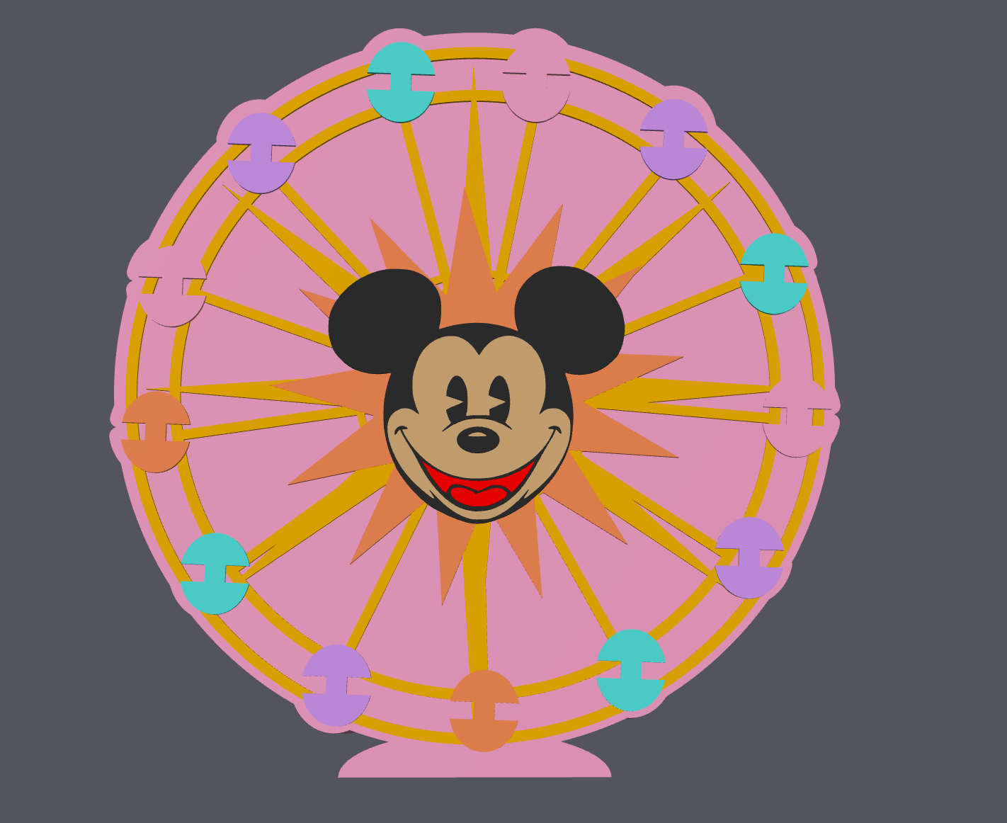 Disneyland Inspired Ferris Wheel Soap Holder – Digital File | STL & 3MF | 3D Print Soap Holder | Theme Park Bathroom Decor