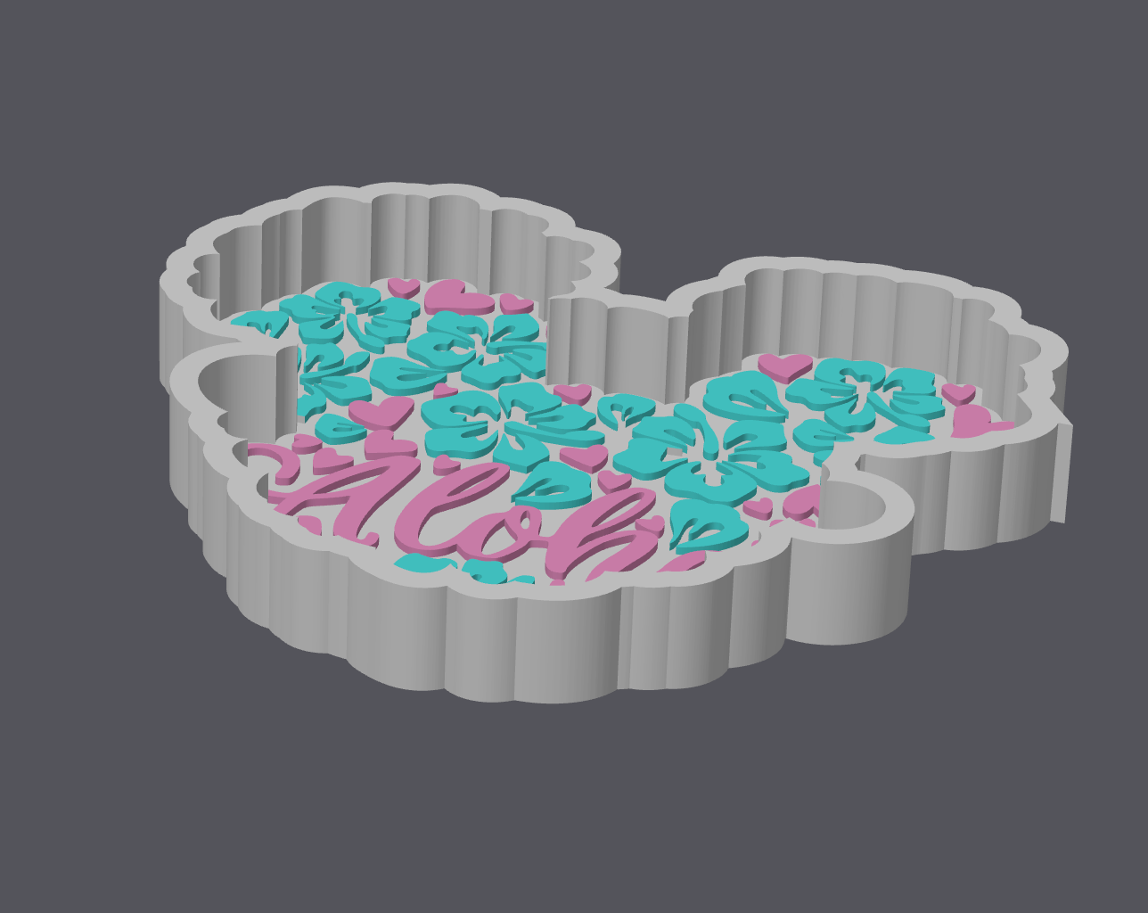 Aloha Mouse Inspired Trinket Tray – 3D Print Digital File | STL & 3MF Included | Tropical Jewelry Dish | Floral Mouse Catch All Tray