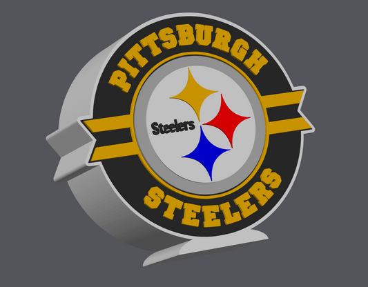 Pittsburgh Football Pen Holder | 6 Color 3MF + STL | Digital Download | Desk Organizer | 3D Print File