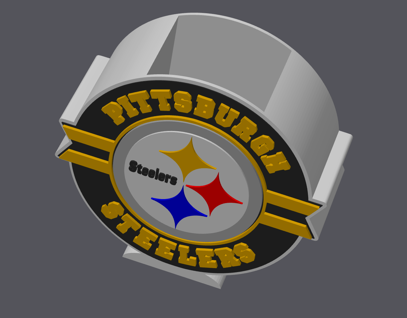 Pittsburgh Football Pen Holder | 6 Color 3MF + STL | Digital Download | Desk Organizer | 3D Print File