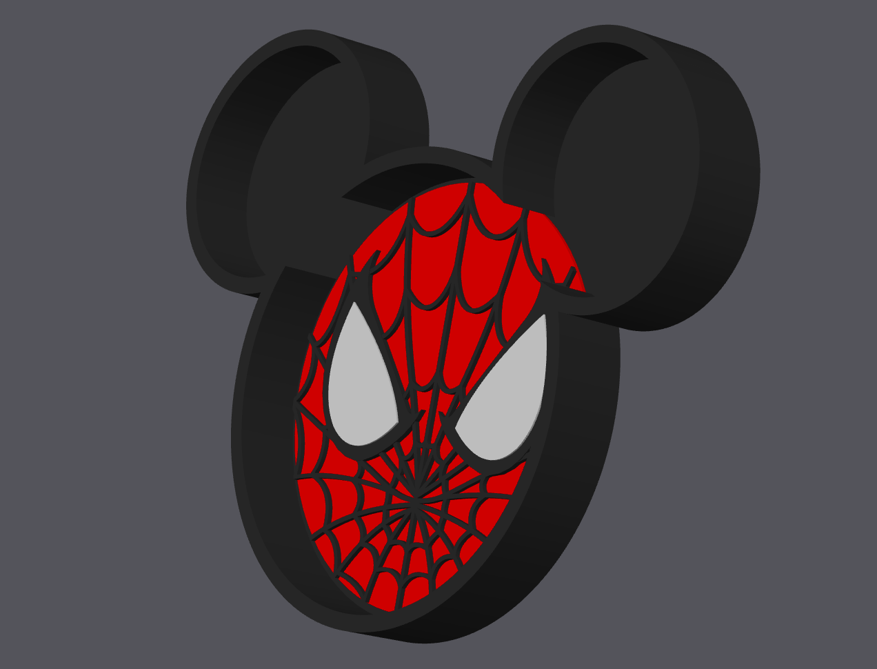 Spiderman Inspired Trinket Tray – STL & 3MF Digital File | Superhero Catch All Tray | Mouse Ear Decor | 3D Print File ONLY