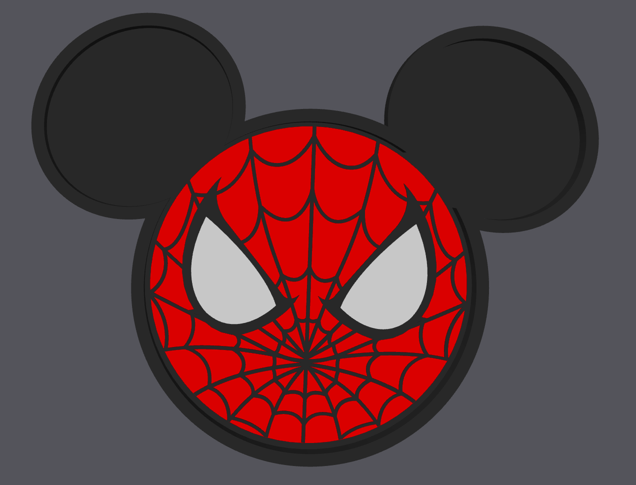 Spiderman Inspired Trinket Tray – STL & 3MF Digital File | Superhero Catch All Tray | Mouse Ear Decor | 3D Print File ONLY