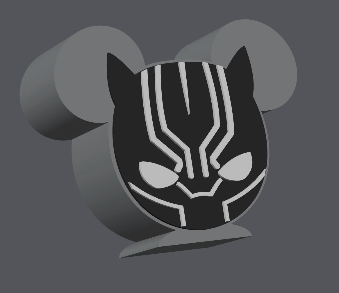 Superhero Inspired Pen Holder – STL & 3MF Digital File | Panther Mask Desk Organizer | 3D Print File ONLY