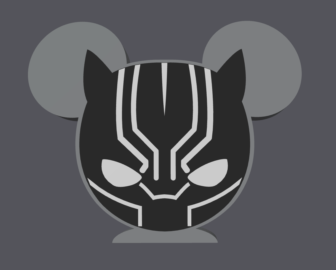 Superhero Inspired Pen Holder – STL & 3MF Digital File | Panther Mask Desk Organizer | 3D Print File ONLY