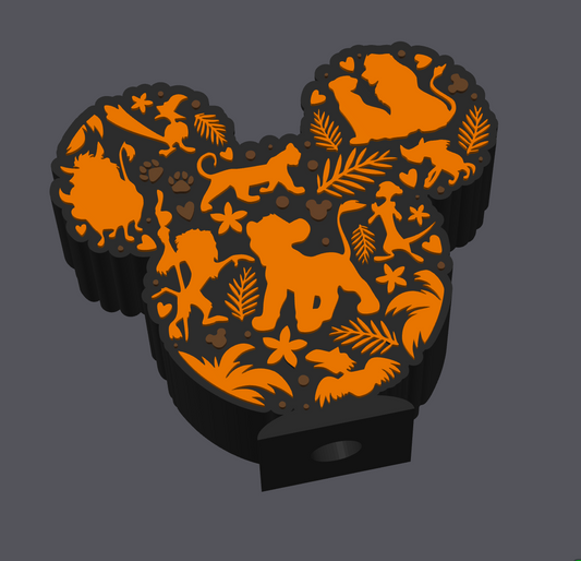 Lion King Soap Holder STL File | Safari Mouse Ear Soap Holder | Bath & Body Works Soap Holder 3D Print | Lion King Bathroom Decor | Digital STL 3MF File