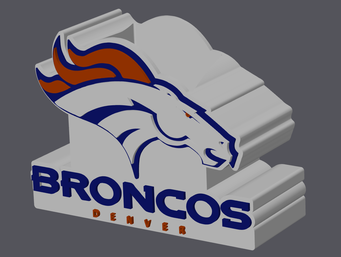 Denver Broncos Soap Holder STL File | Football Bathroom Decor | Digital Download STL 3MF