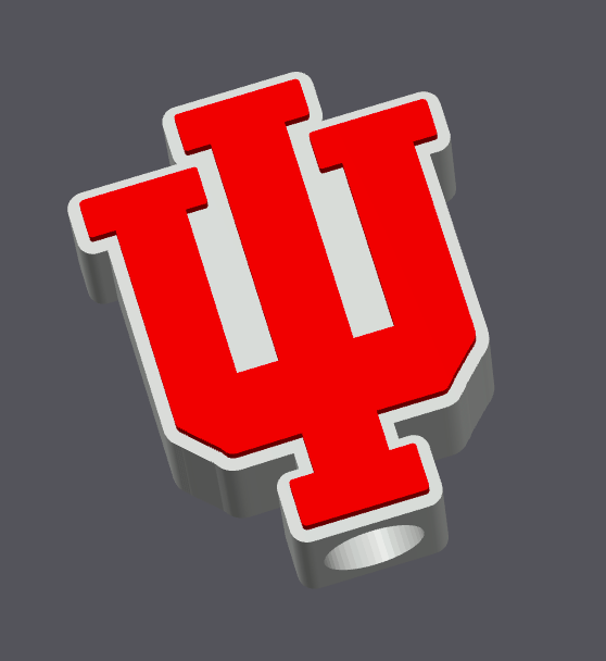 Indiana Hoosiers Straw Topper STL & 3MF | IU Stanley Straw Topper | Hoosiers Cup Charm | College Sports Tumbler Accessory | Digital Download