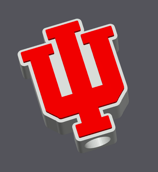 Indiana Hoosiers Straw Topper STL & 3MF | IU Stanley Straw Topper | Hoosiers Cup Charm | College Sports Tumbler Accessory | Digital Download
