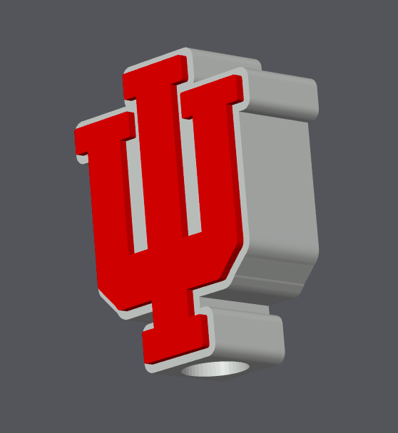 Indiana Hoosiers Straw Topper STL & 3MF | IU Stanley Straw Topper | Hoosiers Cup Charm | College Sports Tumbler Accessory | Digital Download