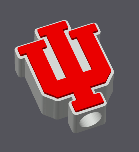 Indiana Hoosiers Straw Topper STL & 3MF | IU Stanley Straw Topper | Hoosiers Cup Charm | College Sports Tumbler Accessory | Digital Download