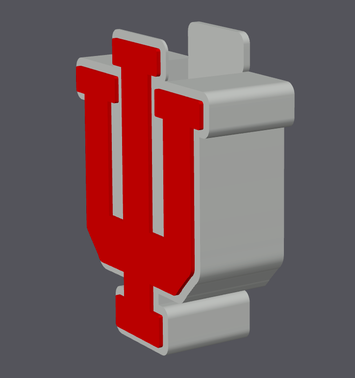 Indiana Hoosiers Pen Holder STL & 3MF | Hoosiers Desk Organizer | Indiana University Desk Decor | College Sports 3D Print File | Digital Download
