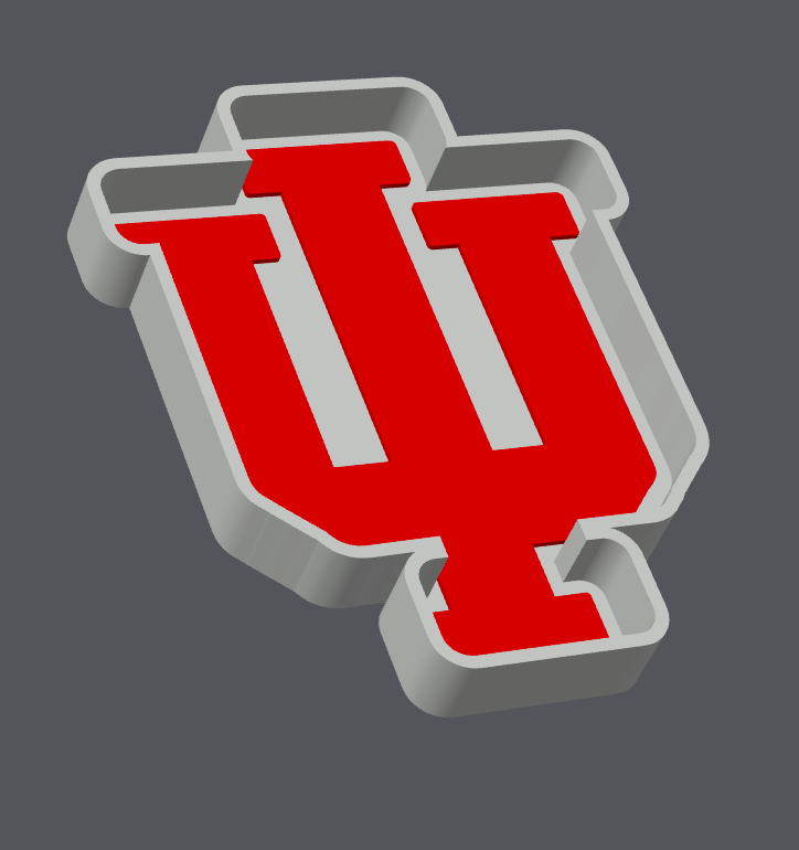 Indiana Hoosiers Trinket Tray STL & 3MF | IU Catch All Tray | Indiana Desk Decor | College Sports Organizer | Digital Download