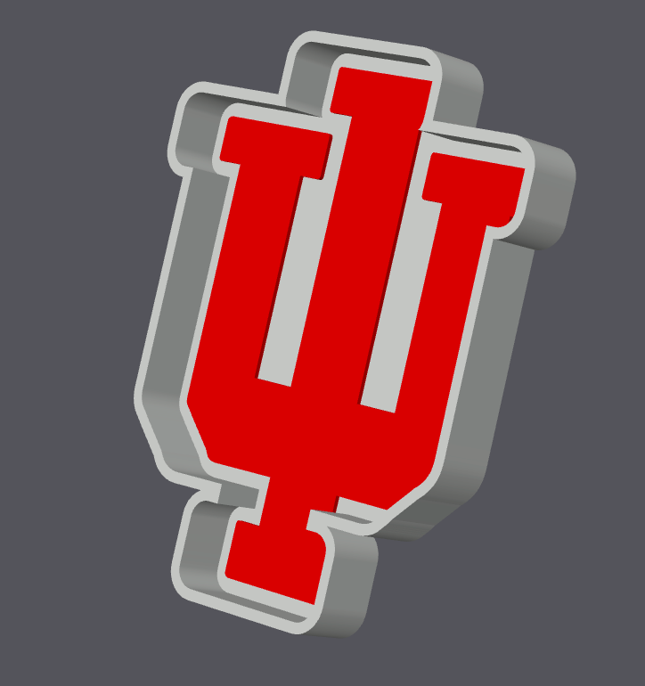 Indiana Hoosiers Trinket Tray STL & 3MF | IU Catch All Tray | Indiana Desk Decor | College Sports Organizer | Digital Download