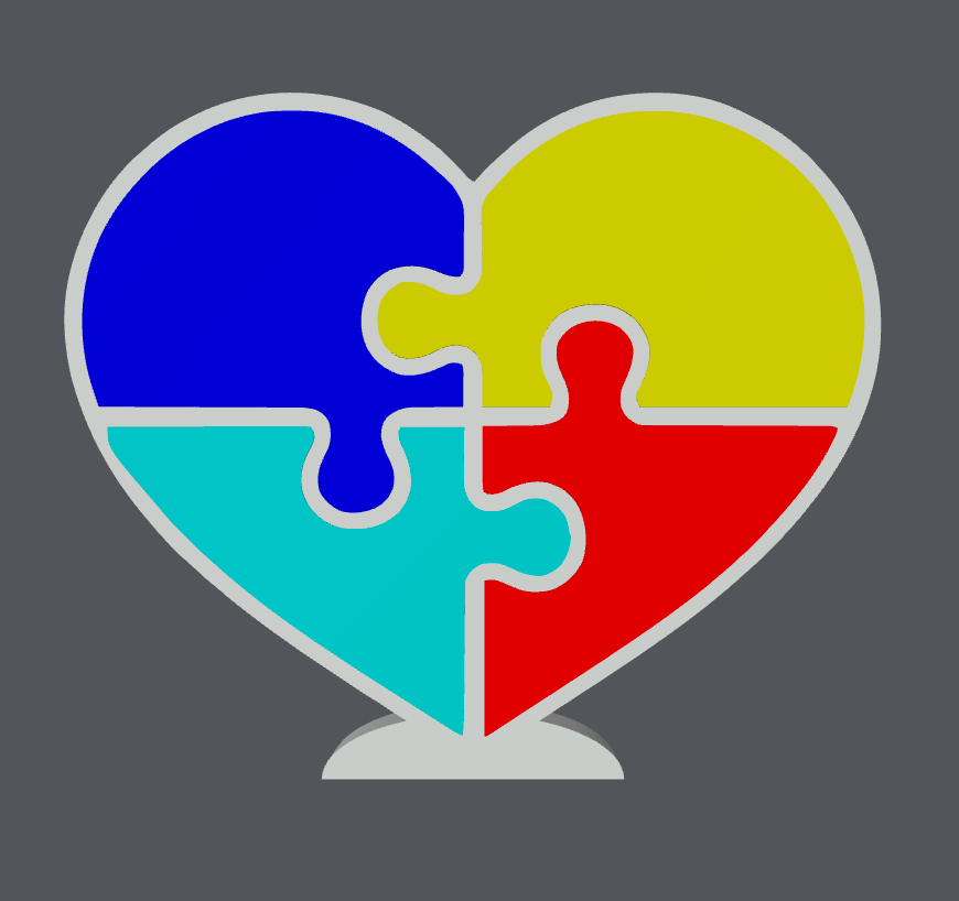 Autism Puzzle Heart Soap Holder STL & 3MF | Autism Awareness Bathroom Decor | Bath & Body Works Soap Holder | 3D Print File